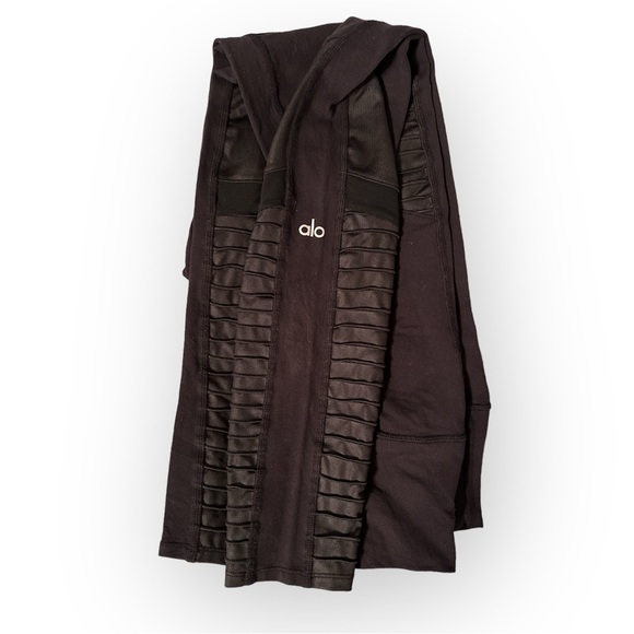 Alo Yoga High-Waist Moto Sport Leggings with Mesh Panels Size Large GUC - Picture 3 of 4